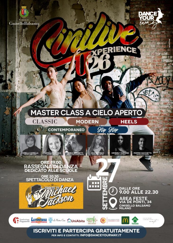 Cinisello Balsamo, il 27 settembre arriva “Cinilive Experience 2026”